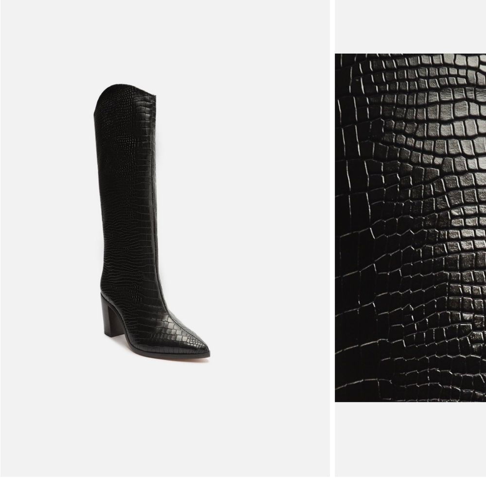 SCHUTZ Maryana Black Heeled Boots - Picture 2 of 6